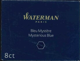【メール便OK】WATERMANウォーターマンカートリッジインク　Mysterious Blue　1箱8本入　S0110910