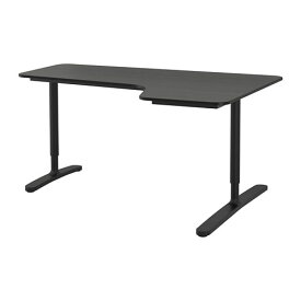 [IKEA/イケア/通販]BEKANT ベカント コーナーデスク 右, ブラックステインアッシュ材突き板/ブラック[LJ](a)(69282865)