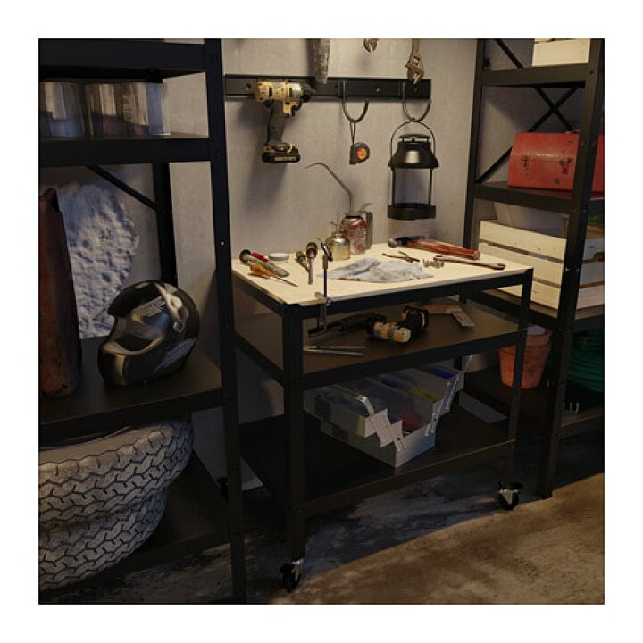 楽天市場】[IKEA/イケア/通販]BROR ブロール ワゴン, ブラック/パイン 