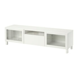 [IKEA/イケア/通販]BESTA ベストー テレビ台, ラップヴィーケン/シンドヴィーク ホワイトクリアガラス[14](a)(29185116)
