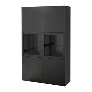 [IKEA/�C�P�A/�ʔ�]BESTA �x�X�g�[ ���[�R���r�l�[�V���� �K���X���t��, �u���b�N�u���E�� ���b�v���B�[�P��/�V���h���B�[�N �u���b�N�u���E���N���A�K���X[24](a)(39187412)