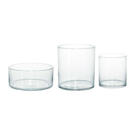 [IKEA/イケア/通販]CYLINDER シリンデル 花瓶/ボウル3点セット, クリアガラス[B](b)(80175213)
