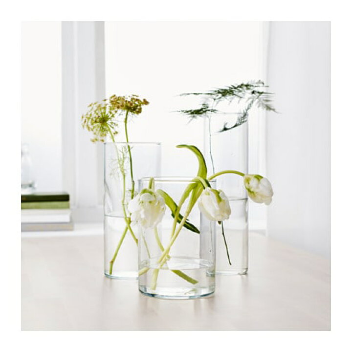 楽天市場 Ikea イケア 通販 Cylinder シリンデル 花瓶3点セット クリアガラス C Webyセレクション 楽天市場店