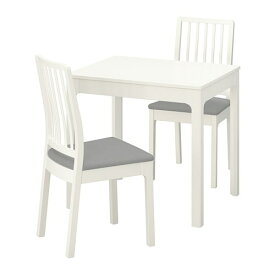 [IKEA/イケア/通販]EKEDALEN エーケダーレン / EKEDALEN エーケダーレン テーブル＆チェア2脚, ホワイト/オッルスタ ライトグレー[4](a)(69296867)