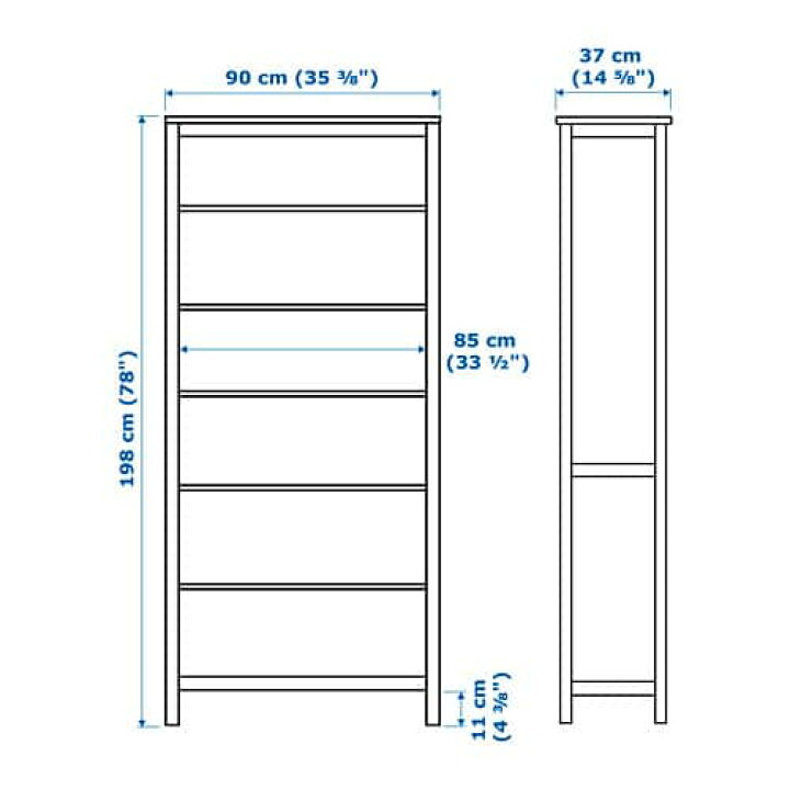楽天市場】[IKEA/イケア/通販]HEMNES ヘムネス 本棚, ホワイトステイン 