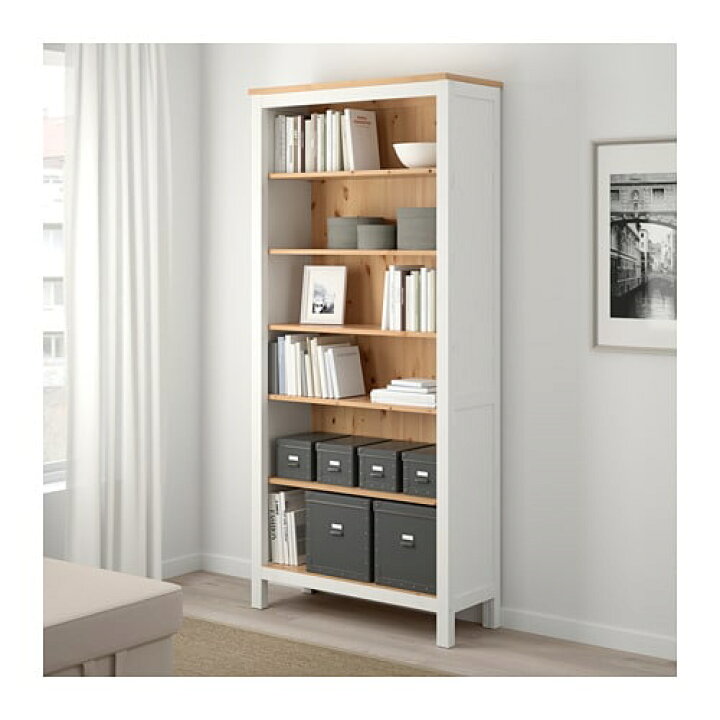 楽天市場】[IKEA/イケア/通販]HEMNES ヘムネス 本棚, ホワイトステイン 