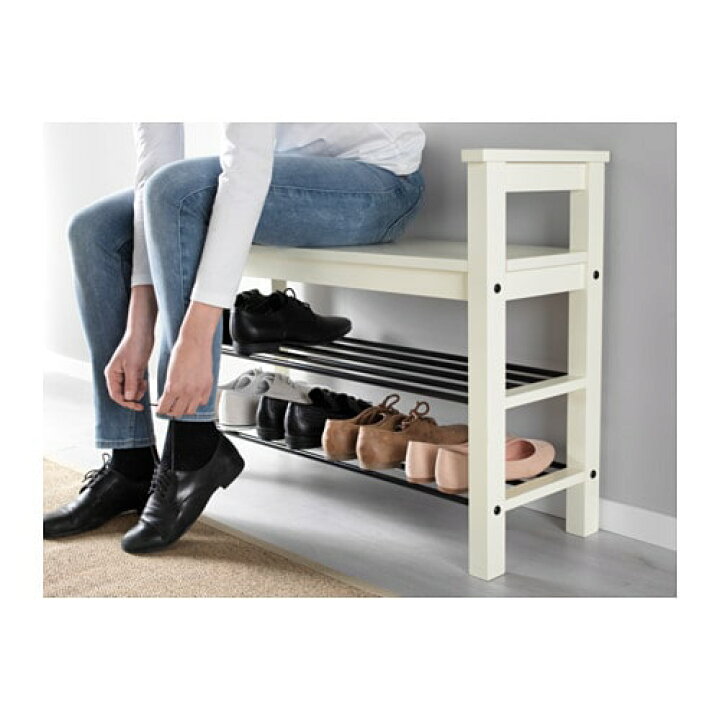 楽天市場】[IKEA/イケア/通販]HEMNES ヘムネス ベンチ 靴収納付き 