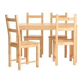 [IKEA/イケア/通販]INGO インゴー / IVAR イーヴァル テーブル＆チェア4脚, パイン材[5](a)(19097356)