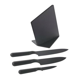 [IKEA/イケア/通販]JAMFORA イェムフォーラ ナイフ立て ナイフ3本付き, ブラック[B](b)(90346832)