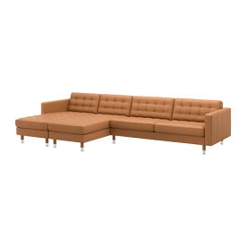 [IKEA/イケア/通販]LANDSKRONA ランズクローナ 5人掛けソファ, 寝椅子付き/グラン/ボームスタード ゴールデンブラウン/メタル[6](a)(99269155)