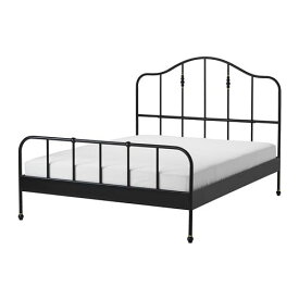 [IKEA/イケア/通販]SAGSTUA サグストゥーア ベッドフレーム, ブラック[3](a)(89268830)