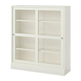 [IKEA/イケア/通販]HAVSTA ハーヴスタ コレクションケース 台座付き, ホワイトクリアガラス[3](a)(59275120)