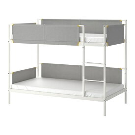[IKEA/イケア/通販]VITVAL ヴィトヴァル 2段ベッドフレーム, ホワイト/ライトグレー[3](c)(60411273)