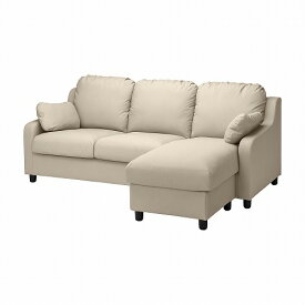 [IKEA/イケア/通販]VINLIDEN ヴィンリデン カバー（カバーのみ、本体は付属しません） 3人掛けソファ用, 寝椅子付き/ハーケボ ベージュ[E](a)(30443770)