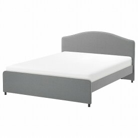 [IKEA/イケア/通販]HAUGA ハウガ ファブリックベッドフレーム, ヴィースレ グレー[3](a)(00446355)