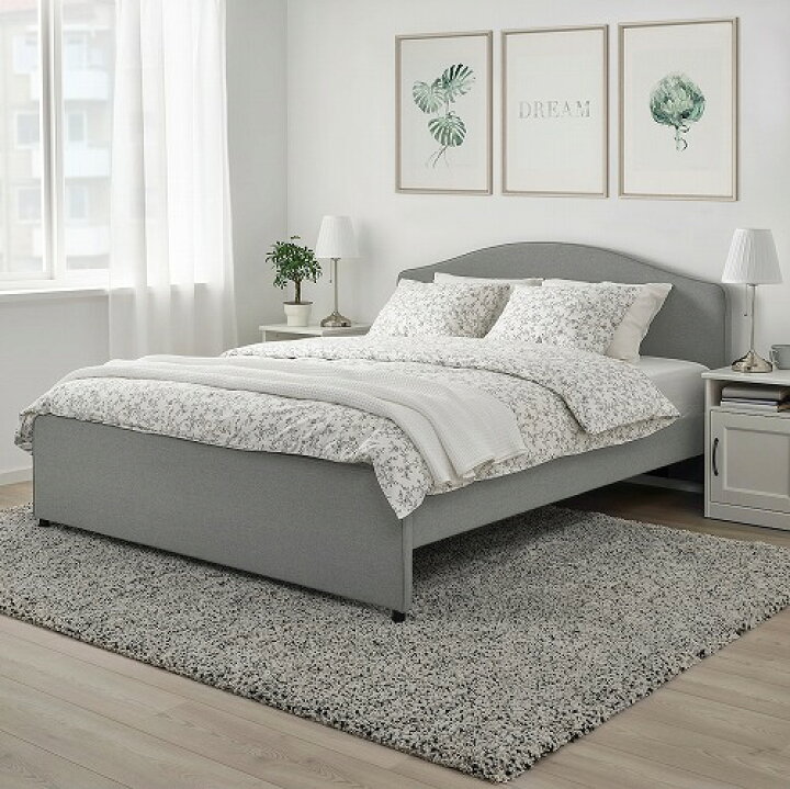 楽天市場】[IKEA/イケア/通販]HAUGA ハウガ ファブリックベッド 