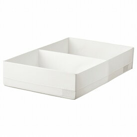 [IKEA/イケア/通販]STUK ストゥーク ボックス 仕切り付き, ホワイト[B](b)(10474442)