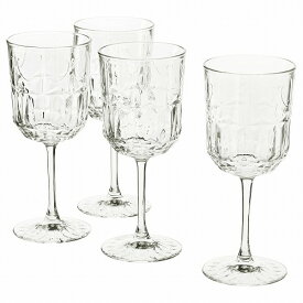 [IKEA/イケア/通販]SALLSKAPLIG サルスカプリグ ワイングラス, クリアガラス/模様入り[B](b)(00472900)