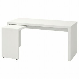 [IKEA/イケア/通販]MALM マルム デスク 引き出し式パネル付, ホワイト[K](d)(20361152)