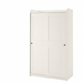 [IKEA/イケア/通販]HAUGA ハウガ ワードローブ 引き戸付き, ホワイト[3](a)(40456917)