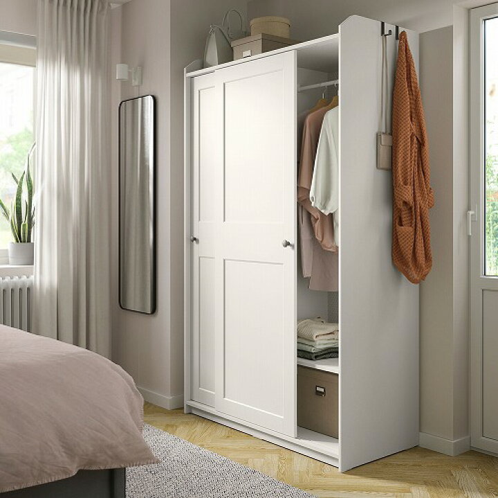 ☆ジモティ割あり☆ IKEA ワードローブ ホワイト H190×D50×W117 