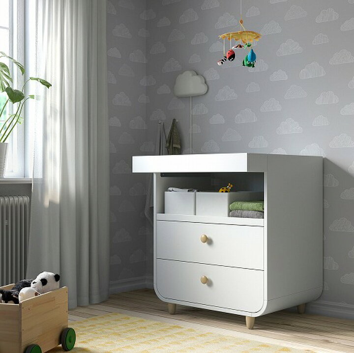楽天市場】[IKEA/イケア/通販]MYLLRA ミルラ おむつ替え台 引き出し 