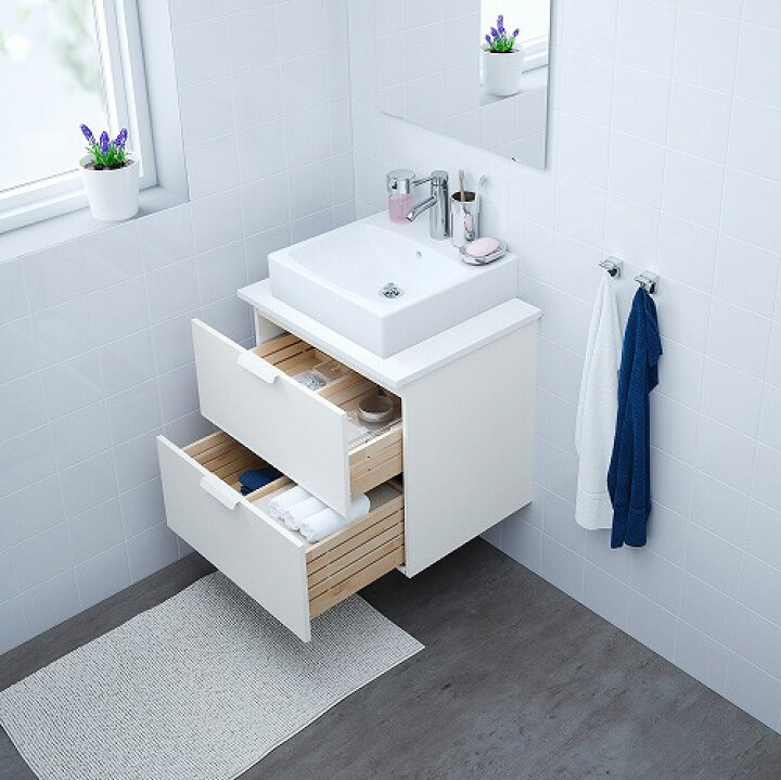楽天市場】[IKEA/イケア/通販]GODMORGON グモロン 洗面台（引き出し×2 