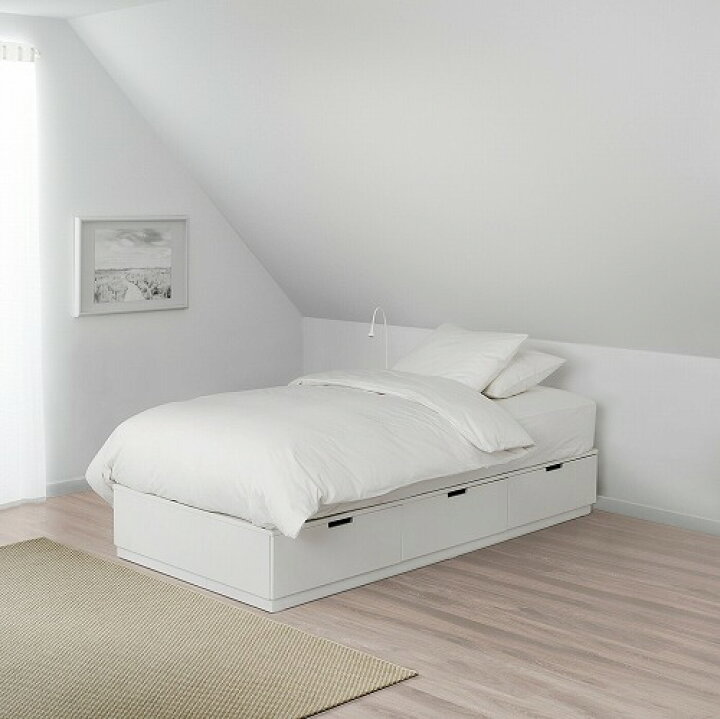 楽天市場】[IKEA/イケア/通販]NORDLI ノールドリ ベッドフレーム 収納 