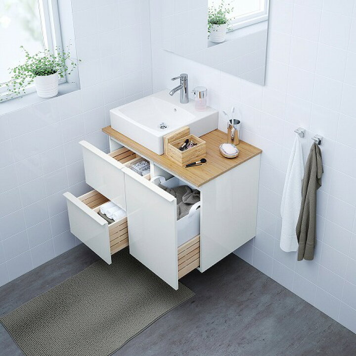 楽天市場】[IKEA/イケア/通販]GODMORGON グモロン 洗面台（引き出し×2  