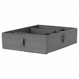 [IKEA/イケア/通販]SKUBB スクッブ ボックス 仕切り付き, ダークグレー【クローゼットに便利な収納ボックス・収納ケース】[D](d)(50472969)