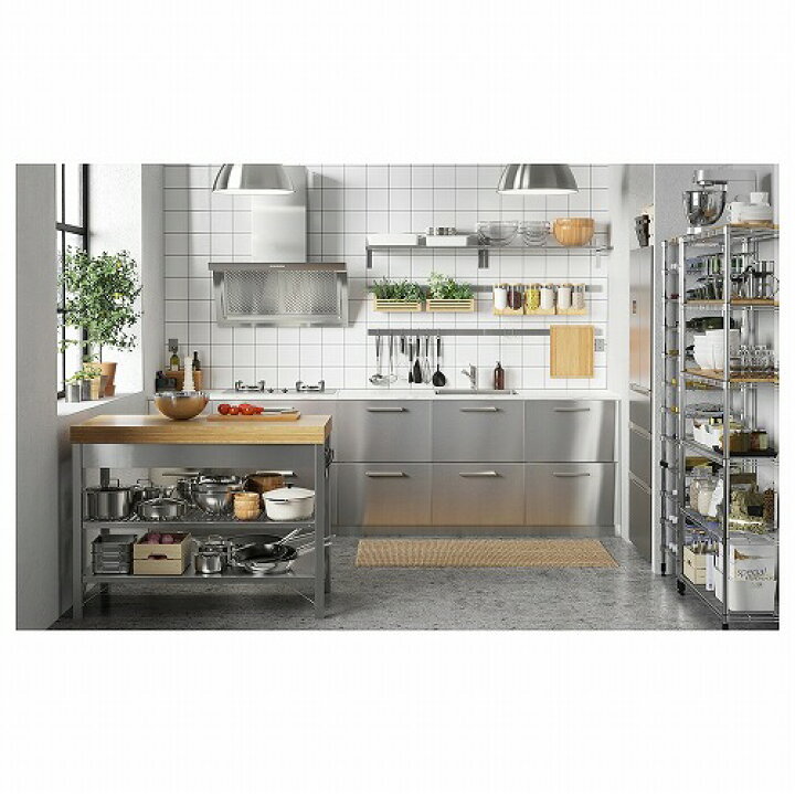 楽天市場 Ikea イケア 通販 Rimforsa リムフォルサ 作業台 ステンレススチール 竹 3 Webyセレクション 楽天市場店