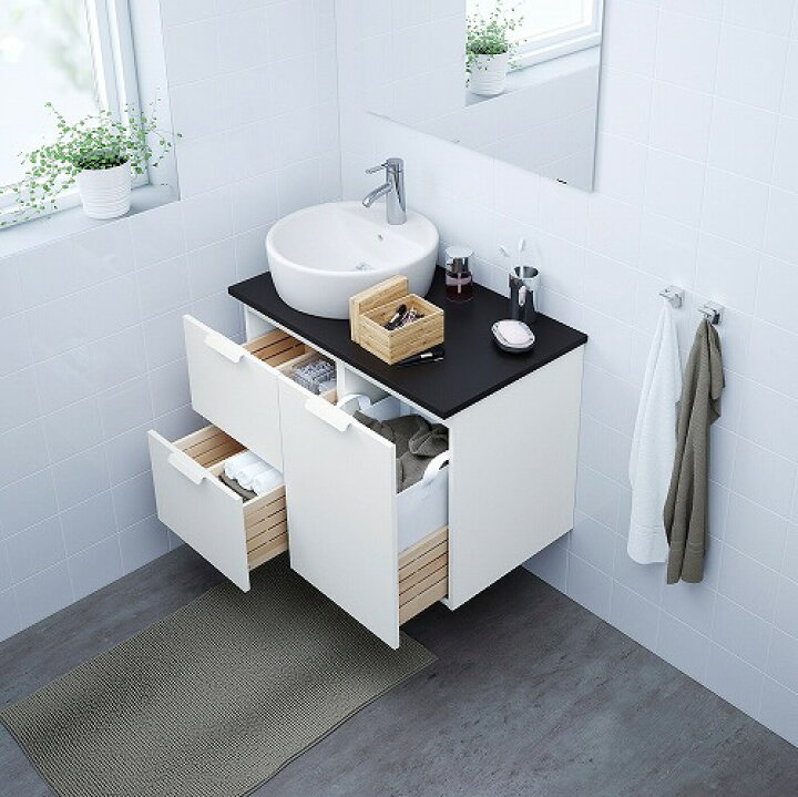 楽天市場】[IKEA/イケア/通販]GODMORGON グモロン 洗面台（引き出し×2  
