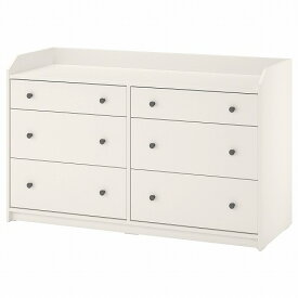[IKEA/イケア/通販]HAUGA ハウガ チェスト（引き出し×6）, ホワイト[3](a)(60407308)