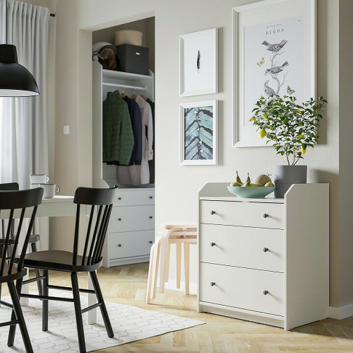 楽天市場】[IKEA/イケア/通販]HAUGA ハウガ チェスト（引き出し×3 