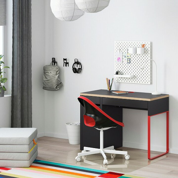 楽天市場】[IKEA/イケア/通販]MICKE ミッケ デスク, チャコール/レッド  