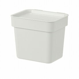 [IKEA/イケア/通販]HALLBAR ホルバル ふた付きゴミ箱, ライトグレー[AA](c)(60432195)