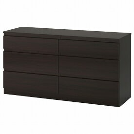 [IKEA/イケア/通販]KULLEN クレン チェスト（引き出し×6）, ブラックブラウン[HD](a)(70355733)