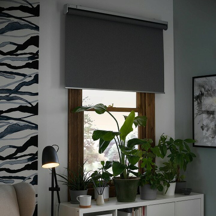 楽天市場 Ikea イケア 通販 Fyrtur フィルトゥール 遮光ローラーブラインド ワイヤレス 電池式 グレー 100x195 Cm D Webyセレクション 楽天市場店