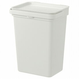 [IKEA/イケア/通販]HALLBAR ホルバル ふた付きゴミ箱, ライトグレー[CA](a)(80417523)