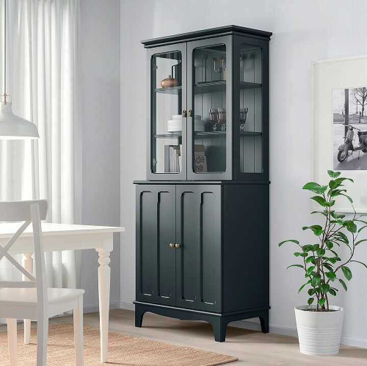 楽天市場】[IKEA/イケア/通販]LOMMARP ロマルプ キャビネット ガラス扉 