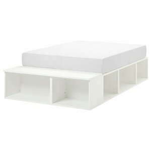 【IKEA/イケア/通販】PLATSA プラッツァ ベッドフレーム 収納付き, ホワイト, 140200cm (90453087)[3]