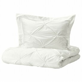 [IKEA/イケア/通販]TRUBBTAG トゥルッブトーグ 掛け布団カバー＆枕カバー（枕カバー2枚）, ホワイト[A](a)(90482099)