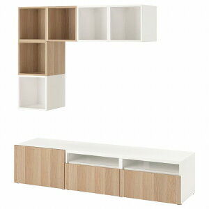 [IKEA/�C�P�A/�ʔ�]BESTA �x�X�g�[ / EKET �G�[�P�g �L���r�l�b�g�R���r�l�[�V���� �e���r�p, �z���C�g/�z���C�g�X�e�C���I�[�N��[22](d)(09286753)