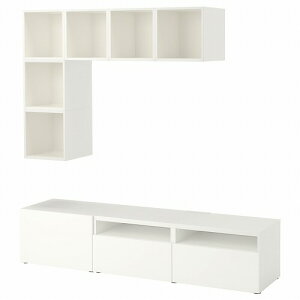 [IKEA/�C�P�A/�ʔ�]BESTA �x�X�g�[ / EKET �G�[�P�g �L���r�l�b�g�R���r�l�[�V���� �e���r�p, �z���C�g[25](d)(09204432)