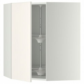 [IKEA/イケア/通販]METOD メトード コーナーウォールキャビネット 回転式収納付き, ホワイト/ヴェッディンゲ ホワイト[3](a)(19103418)