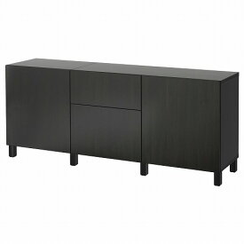 [IKEA/イケア/通販]BESTA ベストー 収納コンビネーション 引き出し付, ブラックブラウン/ラップヴィーケン/ストゥッバルプ ブラックブラウン[14](a)(29187380)