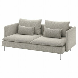 [IKEA/イケア/通販]SODERHAMN ソーデルハムン 3人掛けソファ, ヴィーアルプ ベージュ/ブラウン[6](a)(29305699)