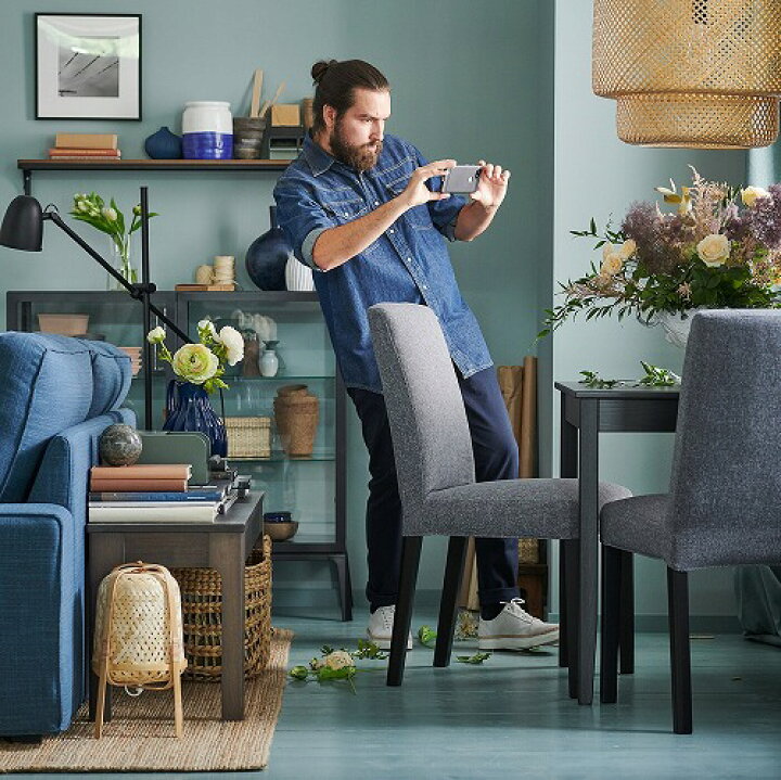 楽天市場】[IKEA/イケア/通販]BERGMUND ベリムンド チェア, ブラック 
