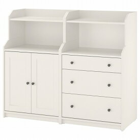 [IKEA/イケア/通販]HAUGA ハウガ 収納コンビネーション, ホワイト[4](a)(79388692)