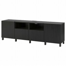 [IKEA/イケア/通販]BESTA ベストー テレビ台 扉&引き出し付き, ブラックブラウン/ラップヴィーケン/ストゥッバルプ ブラックブラウン[22](a)(79297512)